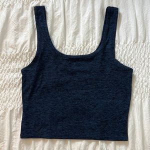 Outdoor voice navy blue space dye tank